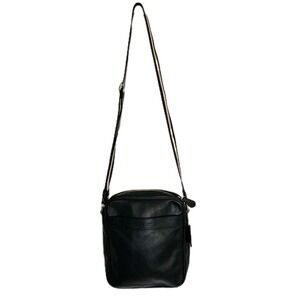 COACH Charles Leather Flight Bag Navy Blue Tan Shoulder Crossbody A1780-F54782